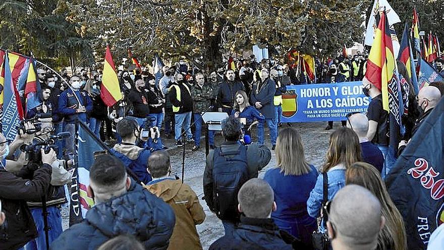 Marcha de apología de la División Azul en Madrid en 2021. | FOTO: E. P.