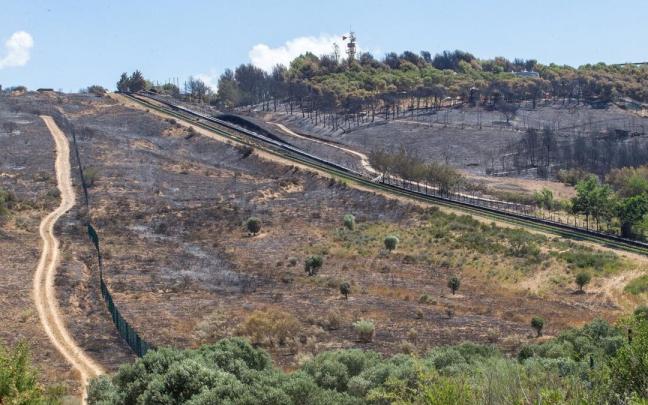 El incendio afectó a la zona de Valtierra y Sendaviva El incendio afectó a la zona de Valtierra y Sendaviva