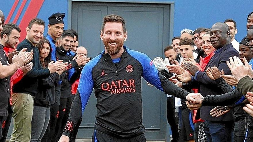 Messi, homenajeado a su vuelta