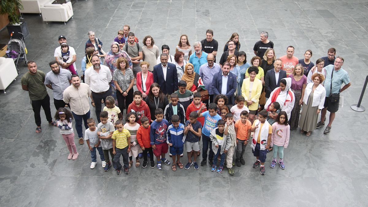 Acto de bienvenida de los niños Saharauis.