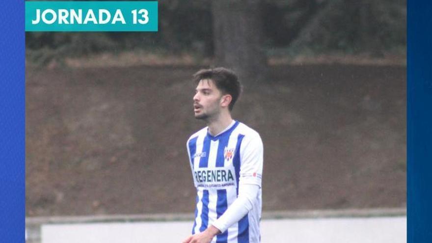 Un jugador del Izarra durante un entrenamiento previo al encuentro contra el Brea.