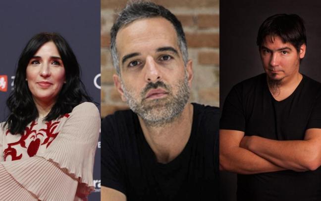 De izquierda a derecha, los directores Alauda Ruiz de Azúa, Mikel Gurrea y Paul Urkijo Alijo. De izquierda a derecha, los directores Alauda Ruiz de Azúa, Mikel Gurrea y Paul Urkijo Alijo.
