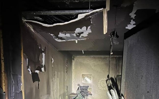 Nueve personas intoxicadas en el incendio