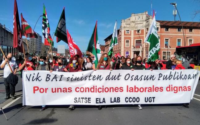 Manifestación de los sindicatos de Osakidetza. Manifestación de los sindicatos de Osakidetza.