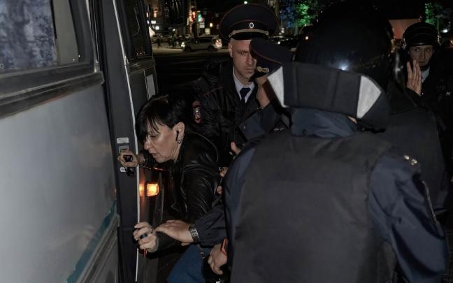 Protesta contra la movilización parcial decretada por Putin, Voronezh (Rusia). Protesta contra la movilización parcial decretada por Putin, Voronezh (Rusia).
