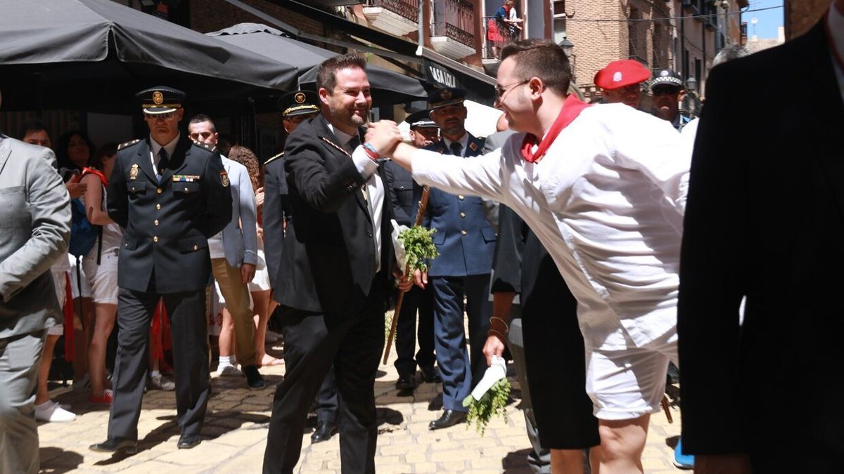 Alejandro Toquero, el día de la procesión de Santa Ana en Tudela.