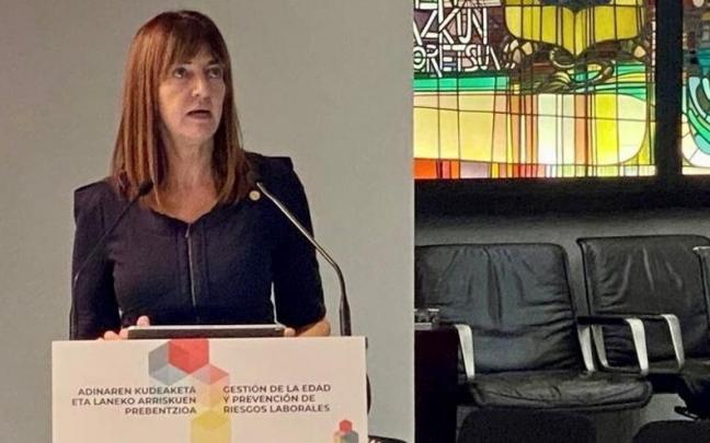 Idoia Mendia, en la inaugiración del Foro Gestión de la edad y prevención de riesgos laborales