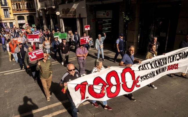 Manifestaci&oacute;n del Movimiento de Pensionistas de Iru&ntilde;a del pasado 24 de octubre.