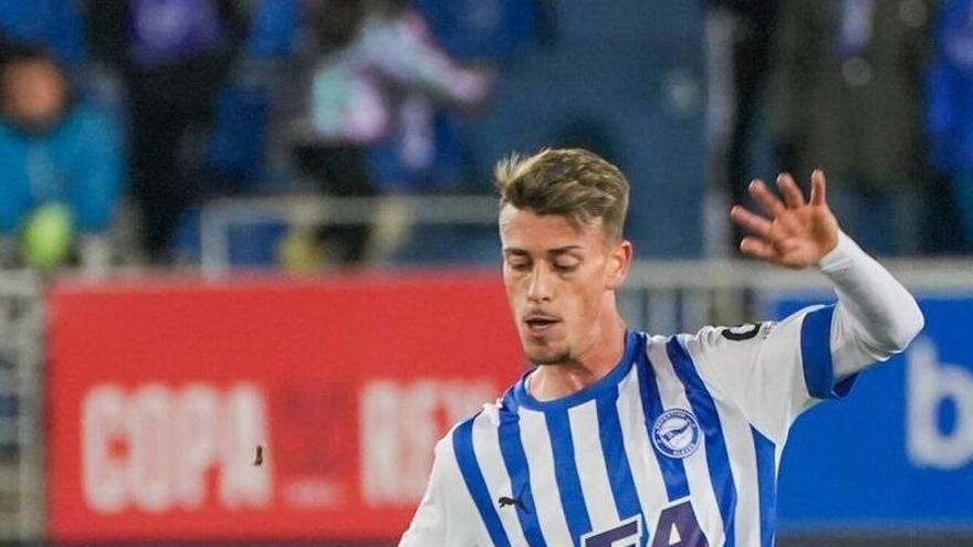 Antonio Blanco durante el partido de Copa ante el Sevilla