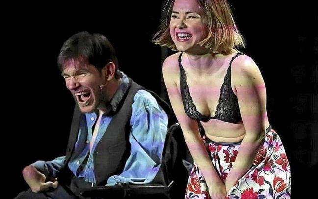 Telmo Irureta eta Aitziber Garmendia, obraren une batean. Argazkia: Utzitakoa