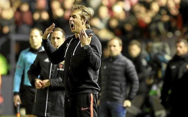 Julen Lopetegui, en el Sadar. Julen Lopetegui, en el Sadar.