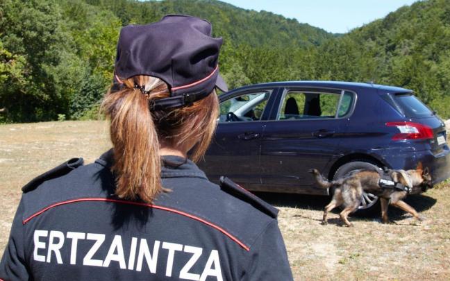 Zortzi emakume espezialista sartu dira Ertzaintzaren Txakur Unitatean