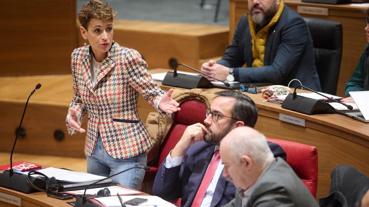 María Chivite, presidenta del Parlamento de Navarra.