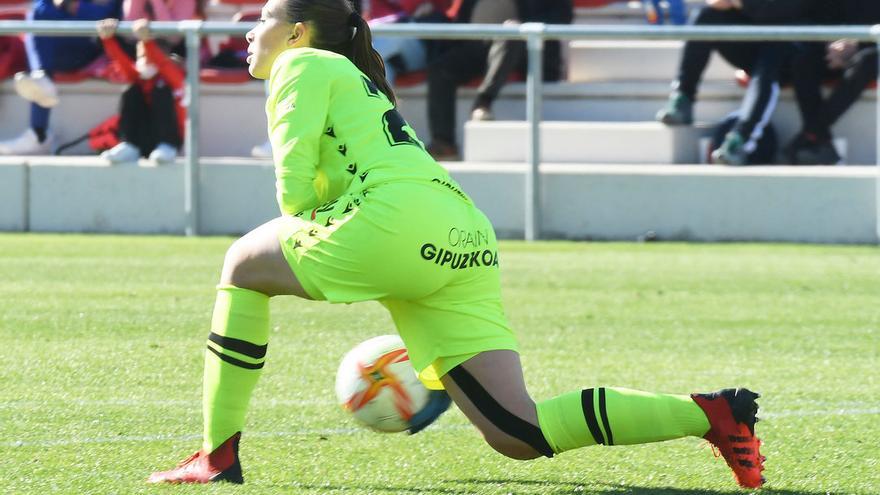 Elene Lete, durante un partido con la Real Sociedad.