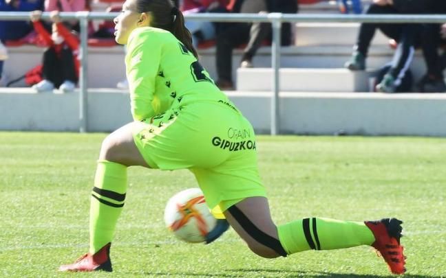 Elene Lete, durante un partido con la Real Sociedad.