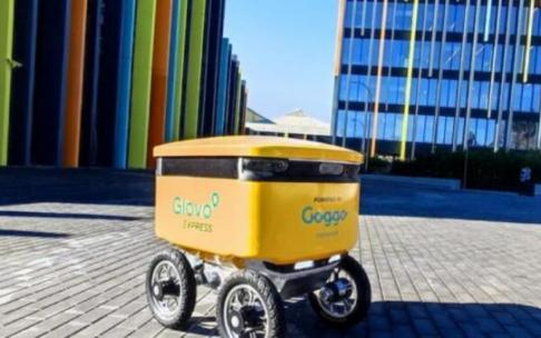 Uno de los robots con los que Glovo repartirá los pedidos. Uno de los robots con los que Glovo repartirá los pedidos.