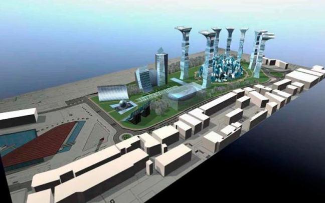 Aspecto del proyecto ideado por Paco Rabanne en el puerto de Pasaia. Aspecto del proyecto ideado por Paco Rabanne en el puerto de Pasaia.