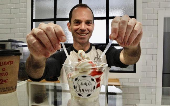 David Mart&iacute;nez de Trevi&ntilde;o en su nueva churrer&iacute;a