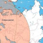 Mapa del alcance del eclipse parcial de este 25 de octubre.