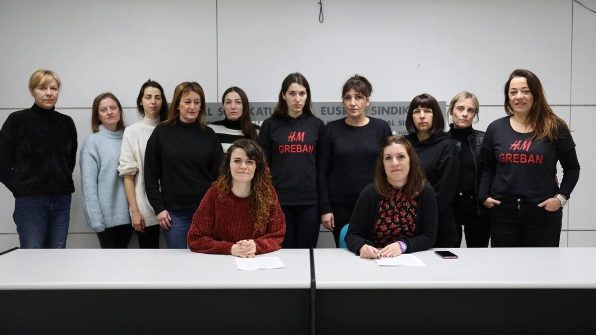 Trabajadoras de H&M que están en huelga.