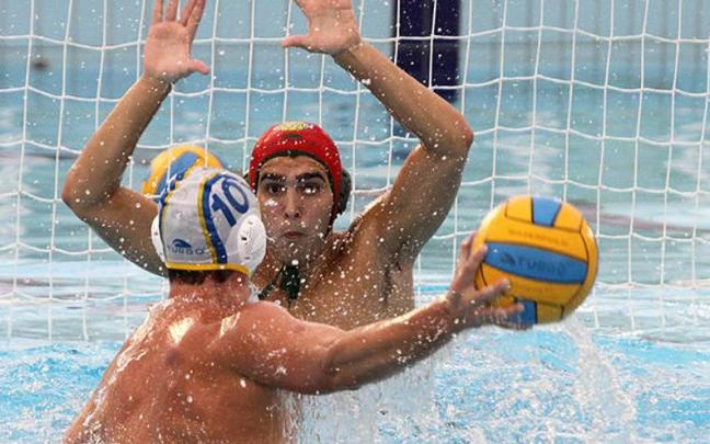 Diego Tébar, portero del WP Navarra. Diego Tébar, portero del WP Navarra.