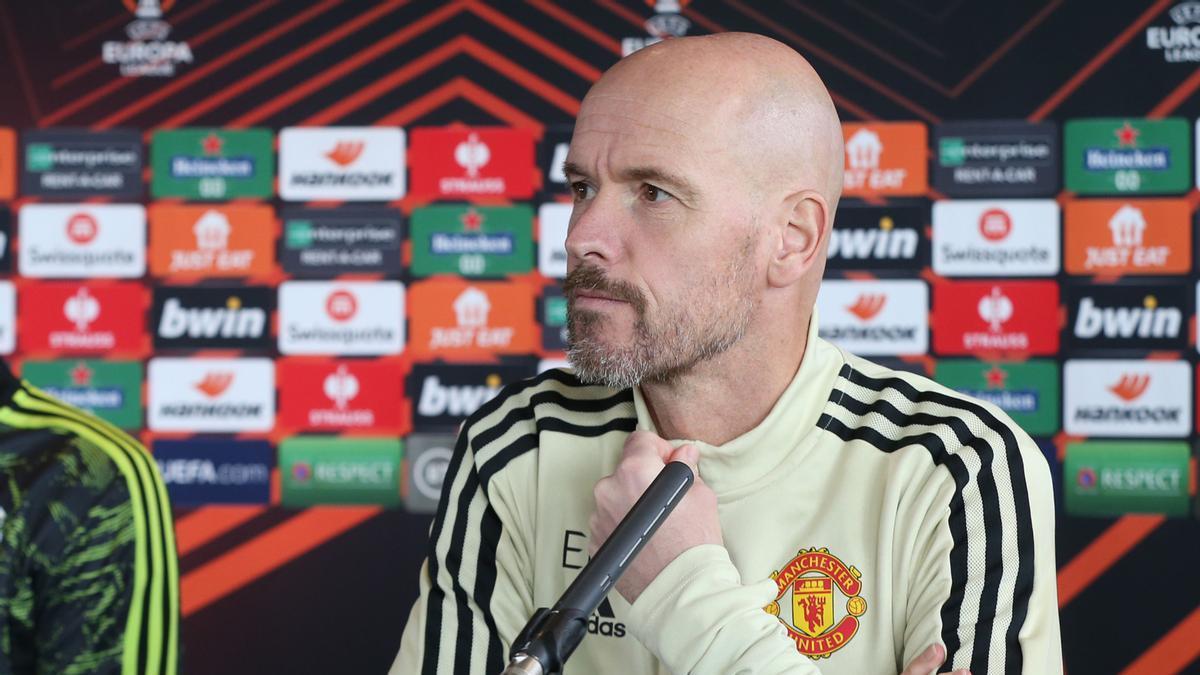 Erik Ten Hag, durante una comparecencia de prensa.