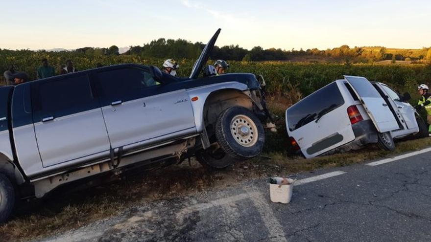 Accidente de tráfico en Leza