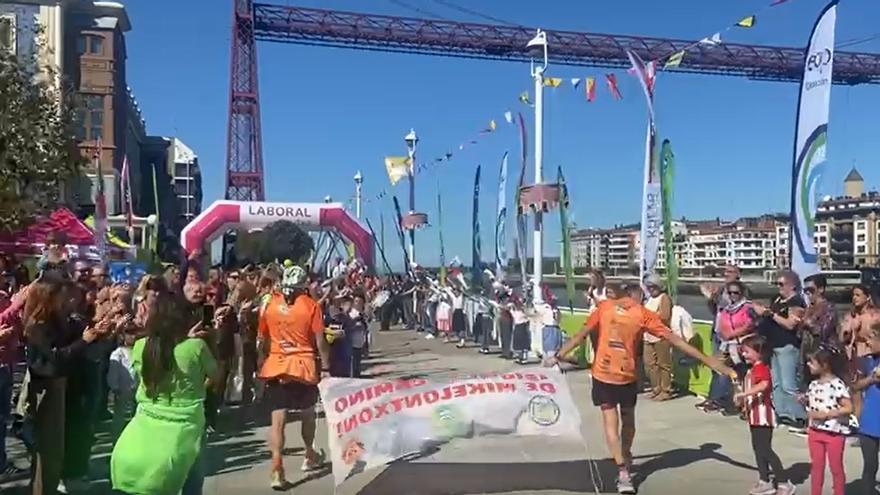 Mikel Peña llega a Portugalete tras 376 kilómetros