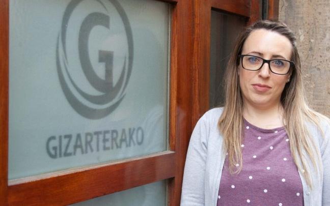 Edurne Calvo, presidenta de la asociación Gizarterako. Edurne Calvo, presidenta de la asociación Gizarterako.