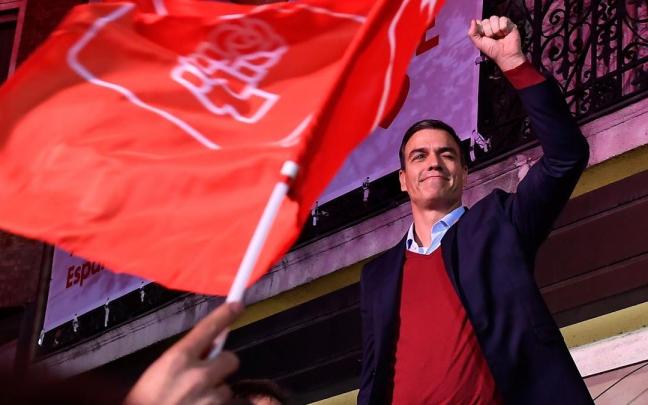 El l&iacute;der socialista, durante la noche electoral de noviembre de 2019.