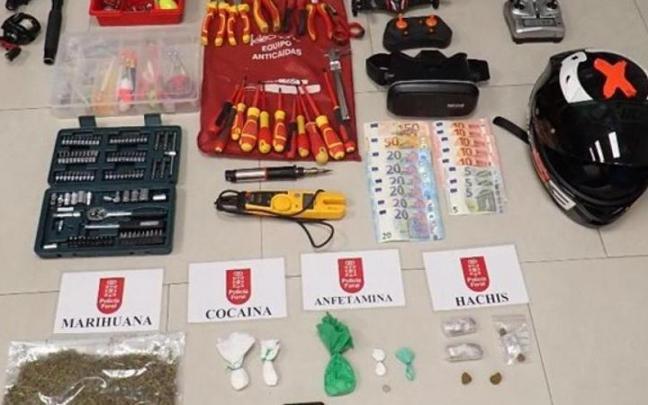 Sustancias, dinero y objetos intervenidos.