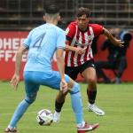 Luis Bilbao, durante el amistoso de ayer frente al Bochum.