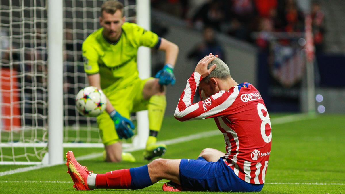 Griezmann se lamenta por una ocasión perdida