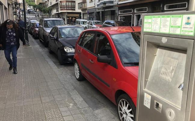 Un parquímetro inutilizado ubicado en el centro de Gernika-Lumo.