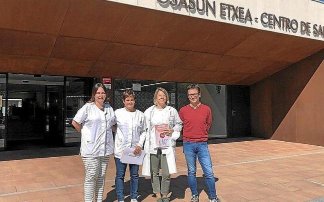 Sanitarios y trabajadores del Centro de Salud de Doneztebe. | FOTO: CEDIDA Sanitarios y trabajadores del Centro de Salud de Doneztebe. | FOTO: CEDIDA