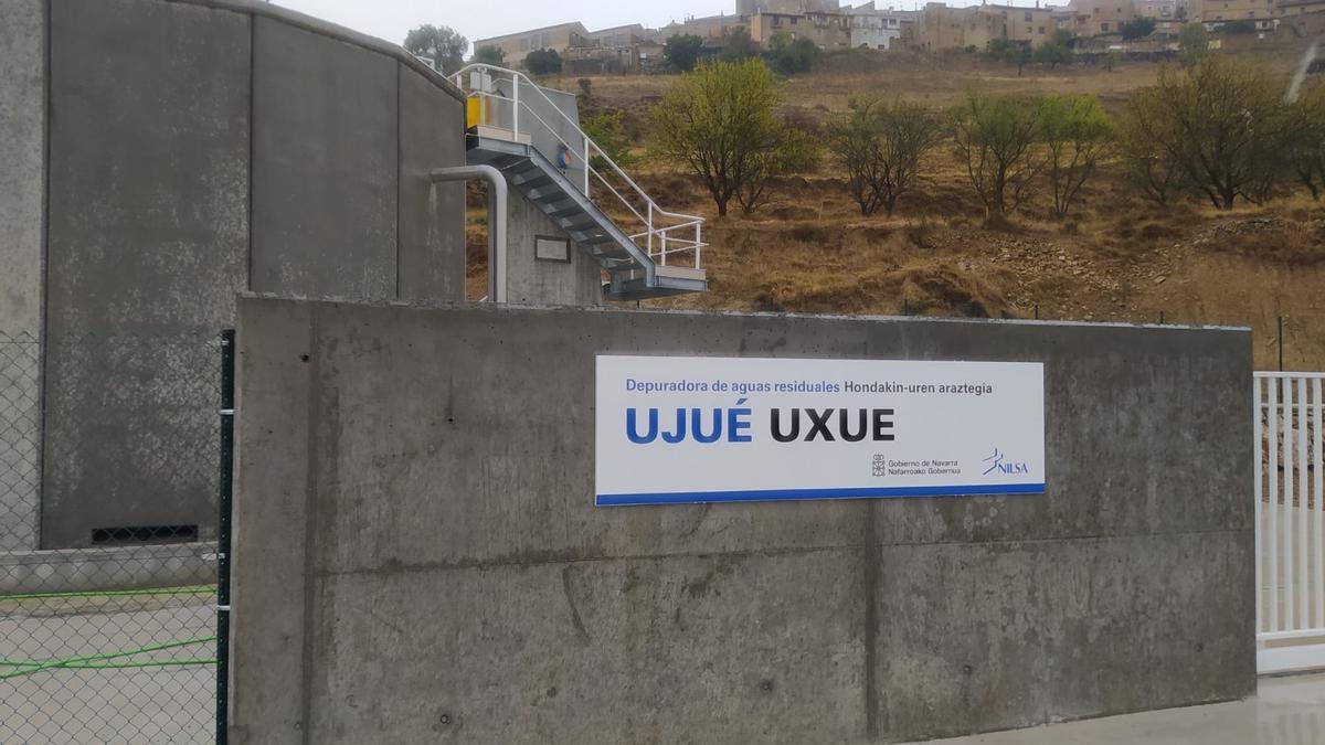 Depuradora de Ujué, finalizada este año para dar servicio a los 182 habitantes de la localidad.