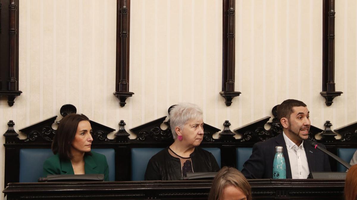 Representantes de Elkarrekin, este viernes