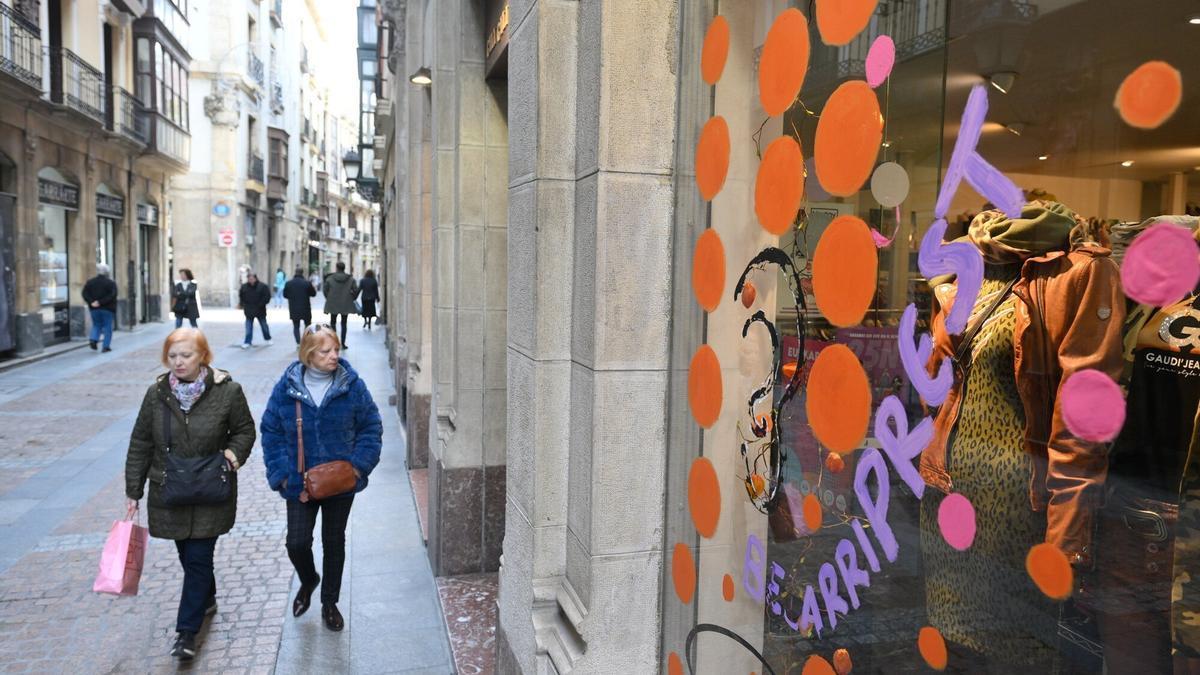 Un comercio bilbaino adherido a la campaña Euskaraldia