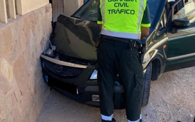 Vehículo accidentado en Mendavia. Vehículo accidentado en Mendavia.