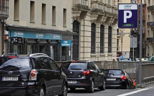 Imagen de archivo del acceso al parking de la Plaza del Castillo en San Ignacio.