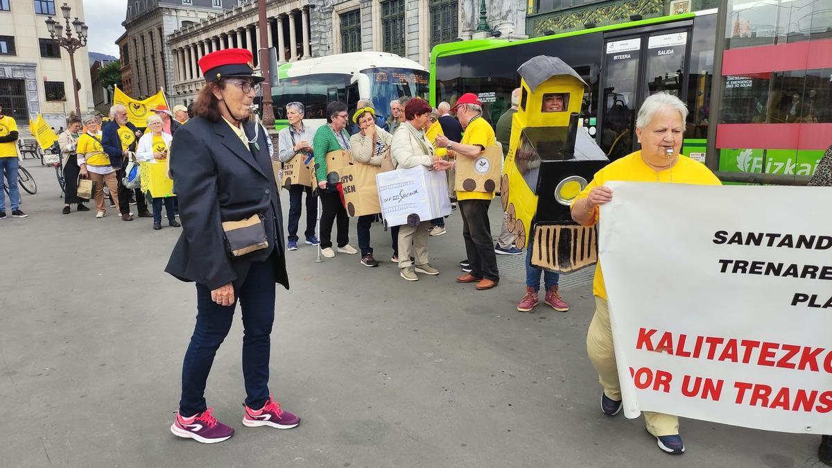 Manifestación de la plataforma ciudadana en julio en Bilbao.