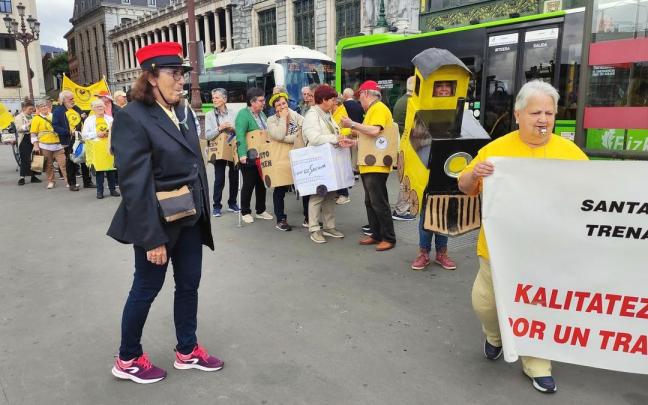 Manifestaci&oacute;n de la plataforma ciudadana en julio en Bilbao.