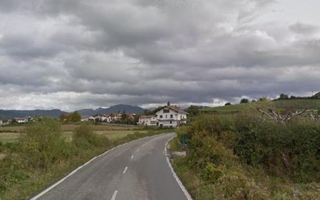 Tramo de la carretera NA-4161 en el que ocurrió el accidente. Tramo de la carretera NA-4161 en el que ocurrió el accidente.