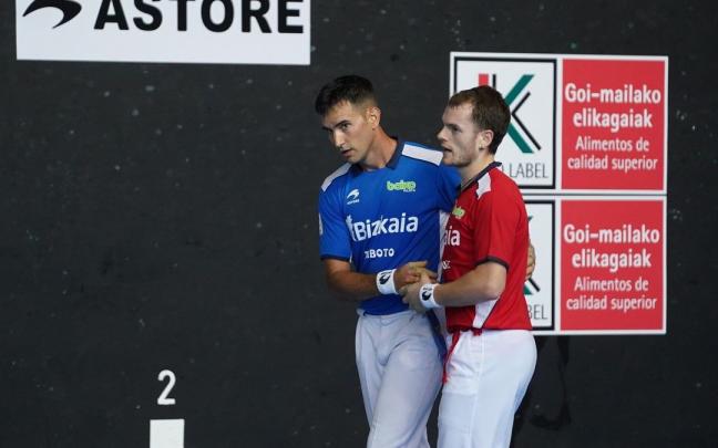 Partido de pelota entre Laso e Imaz contra Urrutikoetxea y Mariezkurrena.