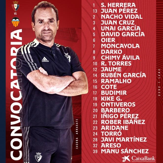 Imagen de la convocatoria para este domingo.