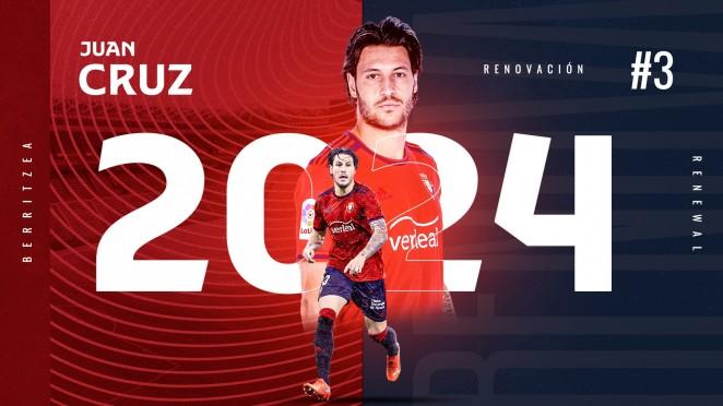 Juan Cruz renueva como jugador de Osasuna hasta el 2024