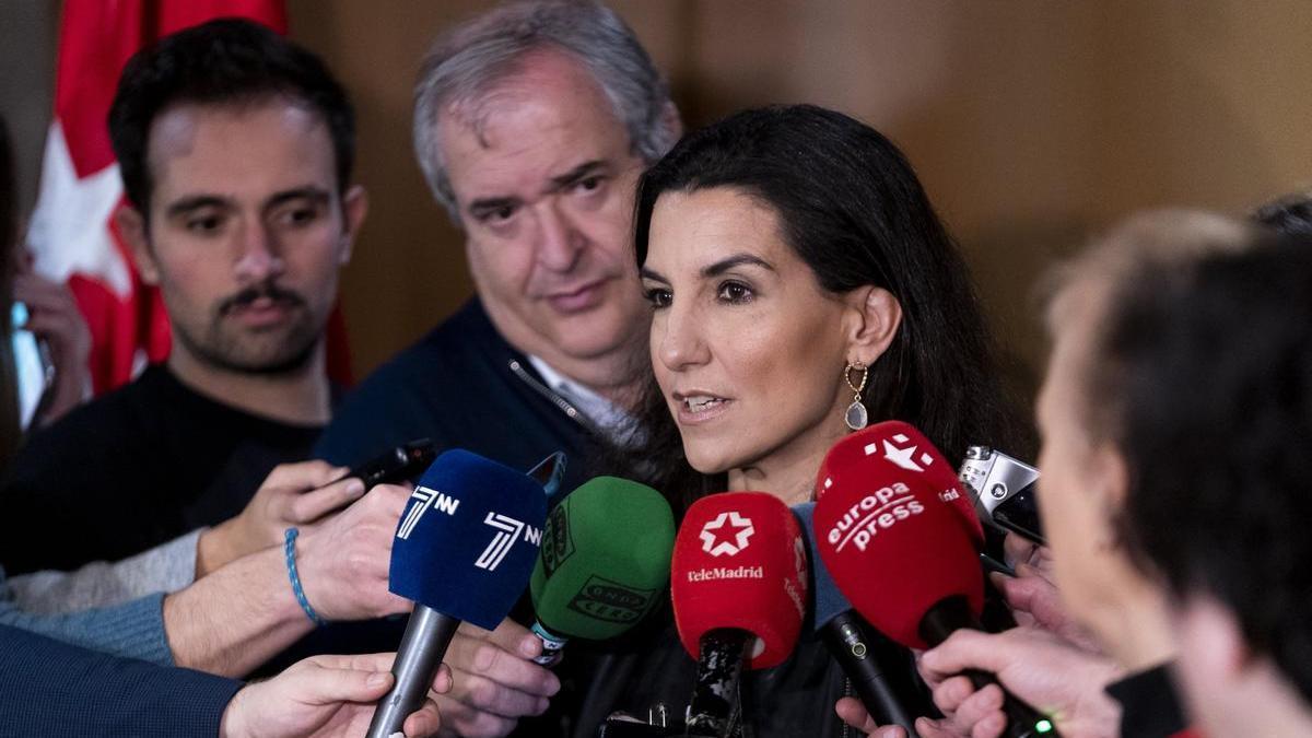 La portavoz de Vox en la Asamblea de Madrid, Rocío Monasterio.