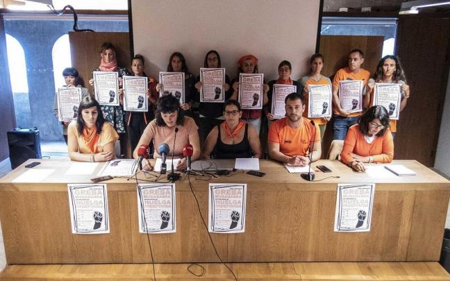 Representantes de los sindicatos de gesti&oacute;n deportiva, en el Condestable.