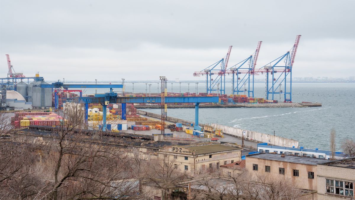 El puerto de Odesa en Ucrania.