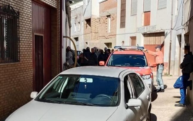 Momento de la imputaci&oacute;n en Lodosa.